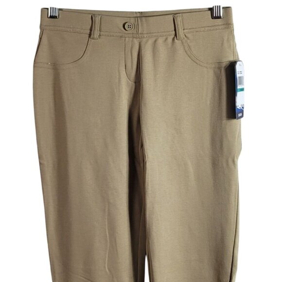 Nautica School Uniform Jeggings Khaki SZ 16 Pants Flat Front Pull On Pockets NWT - Picture 2 of 7